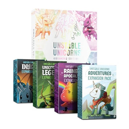 Unstable Games Unstable Unicorns Diamond Edition Card Game Up - style: Base Game: Diamond Edition