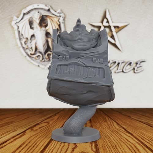 AUSPDICE 28MM Unpainted Mimic DND Miniature, Fantasy Tabletop Gaming Figurine, Compatible with Dungeons and Dragons, TTRPG Games, RPG Accessory for Dungeon Trap Scenarios & DMS-AS377