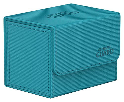Ultimate Guard Sidewinder 80+, Deck Box for 80 Double-Sleeved TCG Cards, Petrol, Magnetic Closure & Microfiber Inner Lining for Secure Storage - color: Petrol, size: 80+