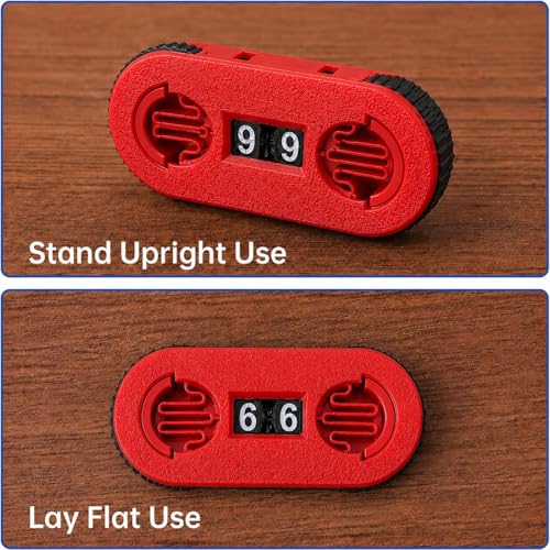 2 Pack MTG Life Counter - HP Tracker with Tracking Card Slot MTG RPG Tabletop Dungeons and Dragons (Red) - color: Red