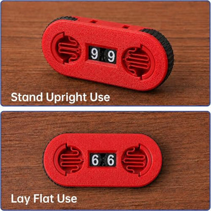 2 Pack MTG Life Counter - HP Tracker with Tracking Card Slot MTG RPG Tabletop Dungeons and Dragons (Red) - color: Red
