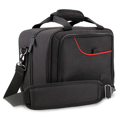 USA Gear Sling Bag Compatible with Nintendo Switch 2, Dock Station, Gamecube / Pro Controller, Joy Cons & more Nintendo Switch 2 Accessories - Customizable Interior, Shoulder Strap - Red - color: Red and Red