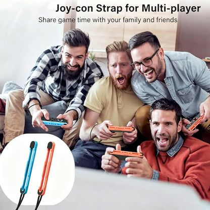 Wrist Straps Compatible with Nintendo Switch 2, Replacement Wrist Strap for Joycon 2 Controller, Safety Lanyard for Joy Con 2 (Blue&Red) - color: Blue&Red