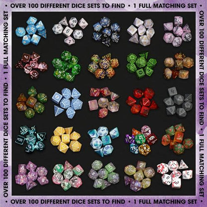 1985 Games Premium Mystery Dice, Set of 7 Polyhedral Dice, DND Dice Set, Premium RPG Dice, Suitable for Role Playing, Table Games (Premium Mystery Pack of 1) - color: Premium Mystery Dice, size: Pack of 1