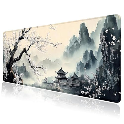 Large Mouse Pad, Desk Mat Computer Keyboard Pad Non-Slip Rubber Base Waterproof with Stitched Edges for Laptop Gaming, Office & Home 31.5 x 11.8 Inch (XL-02) - color: Xl-02