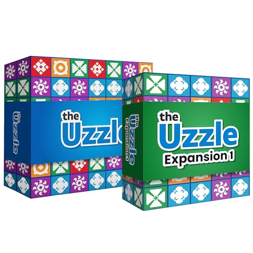Uzzle 3.0 & Expansion Bundle - Includes New Level 5 Challenges - Fun for Family Game Nights - Skill Development & Gift Set – Bundle of Fun Board Games for Adults & Children - Ages 4+ - style: Uzzle 3.0 & Expansion