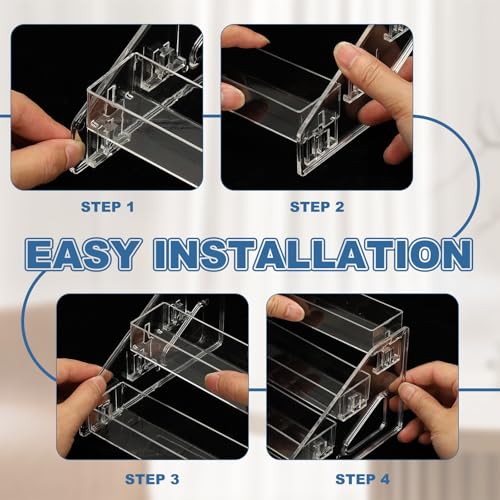 PATIKIL 7 Tier Acrylic Card Display Stand, Portable Postcard Rack Holder Organizer Versatile Display for Trading Cards Baseball PSA Stickers Stamp, Clear - color: Clear, style: 7 Tier