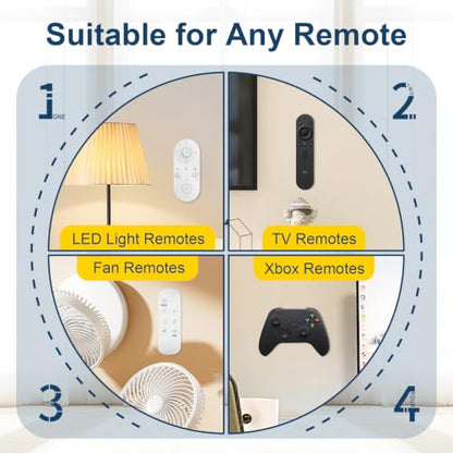 Magnetic Silicone Remote Control Holder Wall Mount for TV Fan 6 Pack White | Upgraded Silicone Remote Caddy, Self-Adhesive, Remotes Control Organizer Storage, Home Office Air Conditioner Remote Holder - color: 6 White