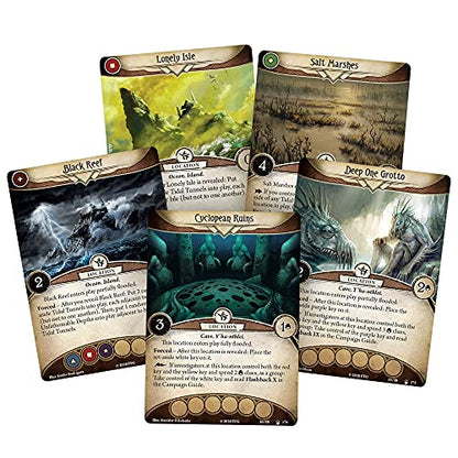 Arkham Horror The Card Game Devil Reef MYTHOS PACK | Horror Game | Mystery Game | Cooperative Card Game for Adults | Ages 14+ | 1-2 Players | Average Playtime 1-2 Hours | Made by Fantasy Flight Games - size: Mythos Pack, style: Devil Reef