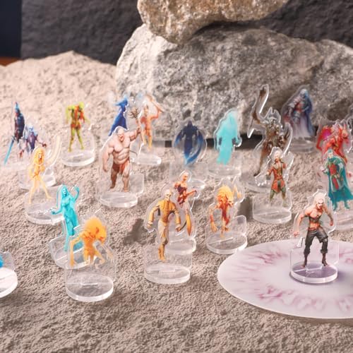 iPEAU|DND Miniatures Bulk Undead Theme Dungeons and Dragons Starter Set 2D Figurines D&D 5E Minis Kit Pathfinder Map Flat Figures TTRPG Accessories Tabletop RPG Terrain Supplies DM Players Gifts - style: 2d-mini-Undead