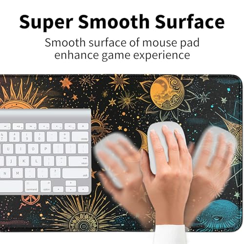 Starry Night Sky for MTG & TCG Playmat Mouse Pad,BFDHGQZC 24" x 14" Game Mat for MTG/RPG/CCG Trading Card Game Playmats Table Mat Perfect for Card Games Video Games Computer Office - color: Starry Night Sky