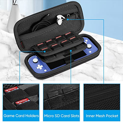 FINTIE Carrying Case for Nintendo Switch Lite 2019, [Shockproof] Hard Shell Protective Cover Travel Bag with Game Card & Micro SD Card Slots for Switch Lite Console & Accessories, Dont Touch - color: dont touch