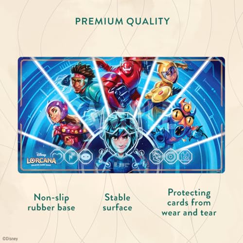 Ravensburger Disney Lorcana TCG: Archazia's Island Playmat Featuring Big Hero 6 - We Could Be Immortals | Protects Cards | Versatile Game, Desk, or Mouse Pad | Durable Non-Slip Surface | Ages 8+