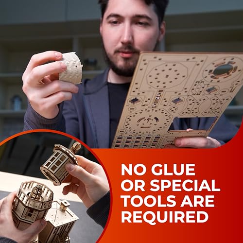 UGEARS Split Rock Lighthouse 3D Wooden Puzzles for Adults – Wooden Model Kits for Adults, Crafts for Adult, Model Kits to Build, Wooden 3D DIY Model Brain Teaser, Hobby Set - style: Split Rock Lighthouse