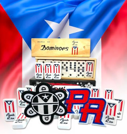 Puerto Rico Dominoes Puerto Rican Dominoes PR Flag Dominos Adult Doubles Six Boricua Accessories PR Flag Tiano edotion