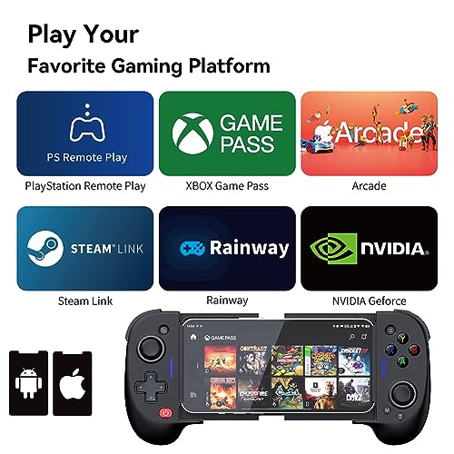 ShanWan Mobile Game Controller for iPhone and Android with Upgrade Design, Phone Case Support, PS Remote Play, Xbox Cloud, Steam Link, GeForce NOW, MFi Arcade Games - size: For iPhone & Android