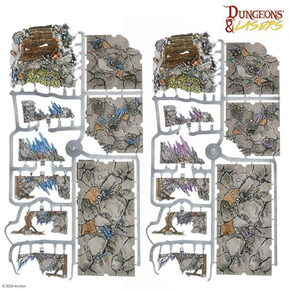 Dungeons & Lasers Prepainted Terrain Set for DND and Tabletop RPG Games - 5E Compatible with 28mm-32mm Scale Miniatures - Modular Design for Fast Assembly, Ages 14+
