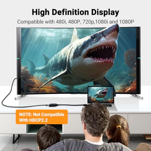 HDMI Splitter Cables Male 1080P to Dual Female 1 to 2 Way HDMI Splitter Adapter Cable for HDTV HD, LED, LCD, TV, Mirror Only Support Two The Same Size TVs at The Same Time 30cm