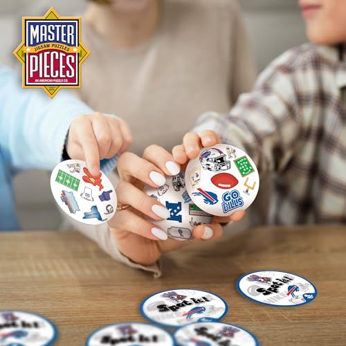 Masterpieces Officially Licensed NFL Buffalo Bills Spot It Game for Kids and Adults | Officially Licensed, For Kids and Adults - style: Buffalo Bills