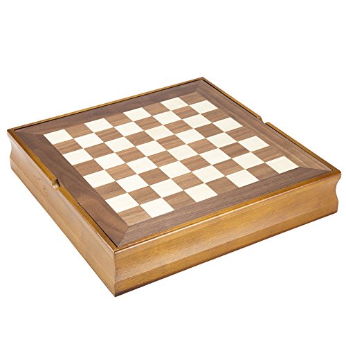 Hey! Play! 7-in-1 Classic Wooden Board Game Set – Old Fashioned Family Game Night Cards, Dice, Chess, Checkers, Backgammon, Dominoes and Cribbage (12-HY2691) - style: 7-in-1 Old Fashioned