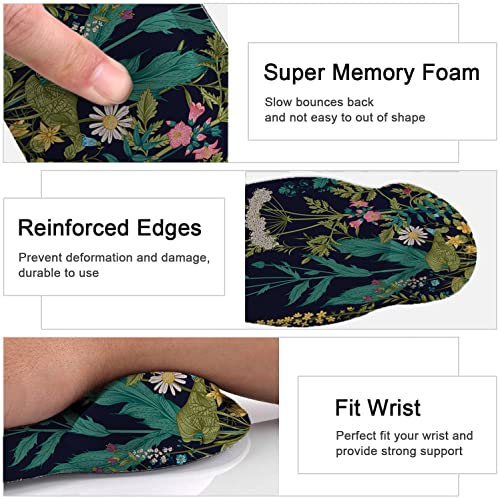 Lateefah Mouse Pad with Wrist Rest, 3-in-1 Gaming Mouse Pad, Keyboard Wrist Rest, Ergonomic Memory Foam Mousepad with Wrist Support for Computer Keyboard - color: Weeds