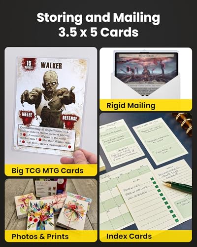 3.5 x 5 Toploaders 25 Pack, Trading Card Top Loaders for MTG & TCG | Rigid PVC Hard Card Protectors For Oversized Trading Cards, Transformer Characters, Sports Card Inserts, Anime Postcards