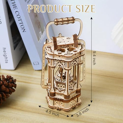 3D Wooden Puzzle for Adults, DIY Lantern Model Kit | Creative Assembly Model Building Kits to Build for Adults and Teens, DIY Assembly Puzzle, Woodcraft Kit for Christmas Day - style: Lantern