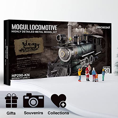 Piececool 3D Puzzle for Adults, Mogul Steam Engine Steamer 3D Metal Model Building Kits Challenging Assembly Hobbies DIY Crafts Kits, Best Birthday Christams Gifts - style: Mogul Steamer