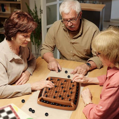 Magnet Game, Magnetic Game Chess 40 Piceses, Family Games for Kids and Adults, Board Game for Kids 8-12 Family Games Night 2-4 Players, Gifts for Teens Kid (Brown) - color: Brown