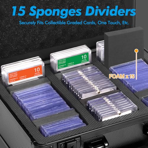 Top Loaders Storage Box, Graded Card Storage Case - Holds up to 300+ Top Loaders, Trading Card Case Sports Card Storage Boxes, PSA Card Case Slab Case Holder - size: 3 Row
