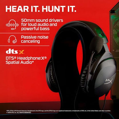 HyperX Cloud Stinger 2 – Gaming Headset, DTS Headphone:X Spatial Audio, Lightweight Over-Ear Headset with mic, Swivel-to-Mute Function, 50mm Drivers, PC Compatible, Black (Pack of 10) - color: Black, size: Wired (Pack of 10), style: Wired