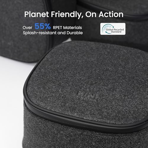 KIWI design P4 Carry Case for Quest/Vision, Fit Original Strap & Controller | A Compact and Light Case with 10-mm Protective Shell and Soft Lining for Vision Pro & Quest 3S/3/2, Not for Elite/Halo Strap