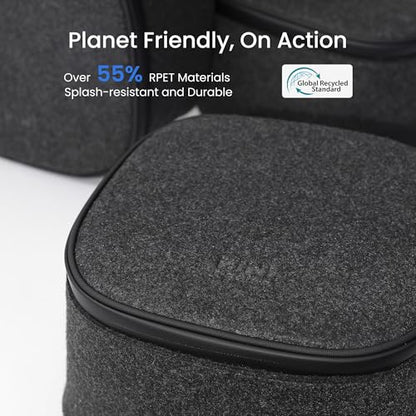 KIWI design P4 Carry Case for Quest/Vision, Fit Original Strap & Controller | A Compact and Light Case with 10-mm Protective Shell and Soft Lining for Vision Pro & Quest 3S/3/2, Not for Elite/Halo Strap