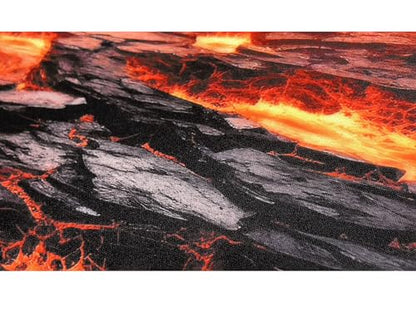 The Gaming Mat Company Single Player MTG Playmat & Mouse Pad – 28" x 14" Lava Valley Gaming Mouse Pad Compatible with Magic: The Gathering playmats, MTG Cards, TCG Gaming mat - color: Lava Valley