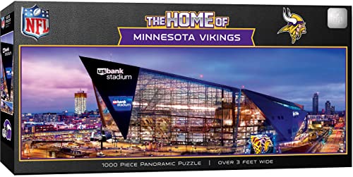 MasterPieces 1000 Piece Sports Jigsaw Puzzle - NFL Minnesota Vikings Stadium View Panoramic - 13"x39" - style: Minnesota Vikings