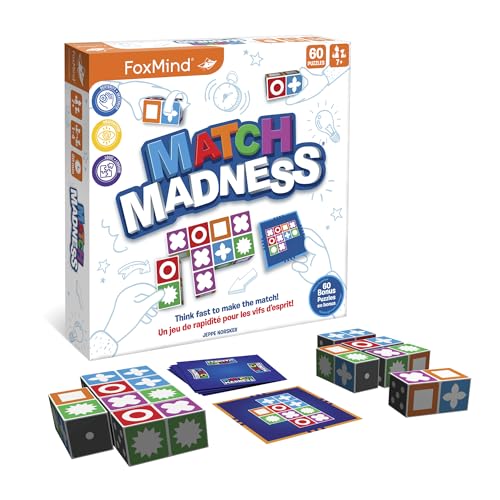 FoxMind Match Madness Board Game, Visual Recognition Matching Board Game, Family Puzzle Game to Develop Kids Problem Solving Skills - style: Match Madness