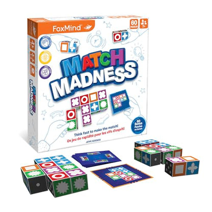 FoxMind Match Madness Board Game, Visual Recognition Matching Board Game, Family Puzzle Game to Develop Kids Problem Solving Skills - style: Match Madness