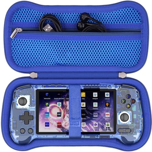 khanka Hard Travel Case Replacement for Anbernic RG556 Retro Handheld Game Console,Case Only. (Blue) | Hard Shell Protection, Smooth Zipper Opening, Secure Custom Fit, Travel-Ready Portable Storage, Protective Case Only - style: Blue