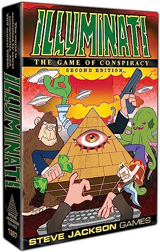 Illuminati Second Edition Game, The Game of Conspiracy Family Card Dice | For Adults and Family, Ages 13+, 2, 6 Players, Average Play Time 60 -120 Minutes, From Steve Jackson Games