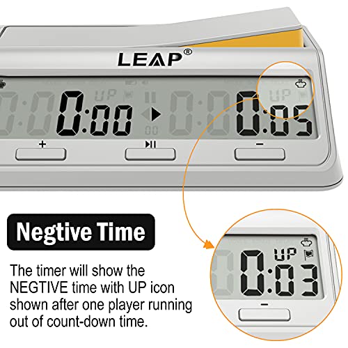 Chess Clock Digital Chess Timer Advanced for Board Game and Chess Timer with Large Screen Bonus & Delay Count Down up Alarm Milk Wihite - color: Milk White