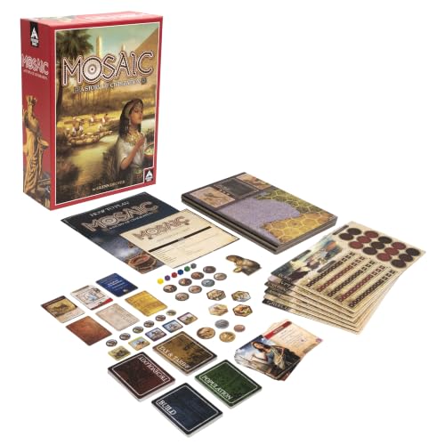 Mosaic: A Story of Civilization - Strategy Board Game for Adults and Family | Fast, Fun, Action-Selection and Area Control Game | 1-6 Players | Ages 14 and Up | 120 Minutes | by Forbidden Games
