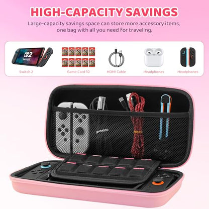 FUNDIARY SWITCH 2 Carrying Cases (Pink) - color: Pink