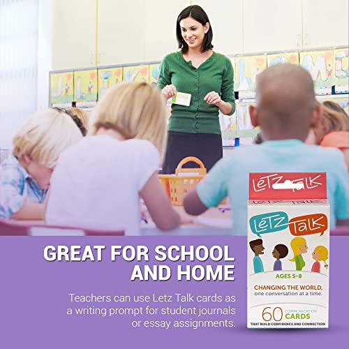 Conversation Cards for Kids Age 5-8 - Communication Cards to Build Confidence & Emotional Intelligence - Family Conversation Game for Kids & Adults, Therapy Tool - Stocking Stuffer - color: Ages 5-8