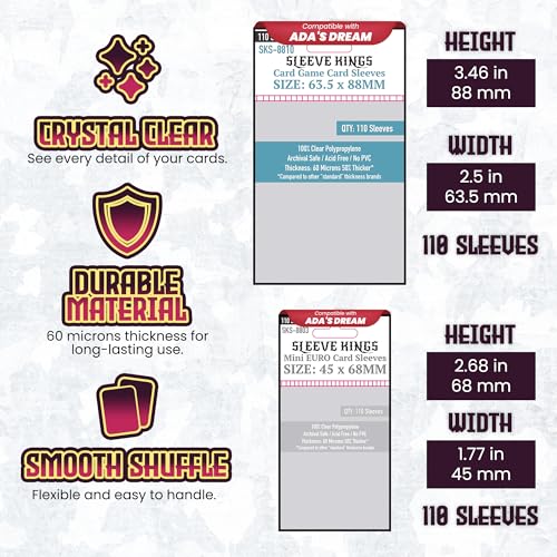 Sleeve King's Ada's Dream Compatible Card Sleeve Bundle - style: Ada’s Dream (8803 x 1 + 8810 x 1)