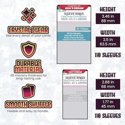 Sleeve King's Ada's Dream Compatible Card Sleeve Bundle - style: Ada’s Dream (8803 x 1 + 8810 x 1)