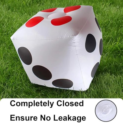 13" Jumbo Inflatable Dice, 2pack Outdoor Fun Giant Inflatable Dice Set and 12mm 10pcs Dice for Indoor and Outdoor Broad Game, Ludo and Pool Party | Includes 12mm 10pcs Dice, Indoor and Outdoor, Broad Game, Ludo and Pool Party