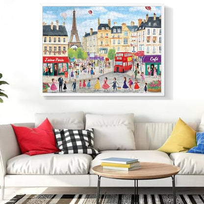 500 Piece Puzzles for Adults Paris Puzzles Jigsaw Puzzles 500 Pieces Tower Adult Puzzle Family Challenging Game Gift for Friends 20.5x15IN - style: Street