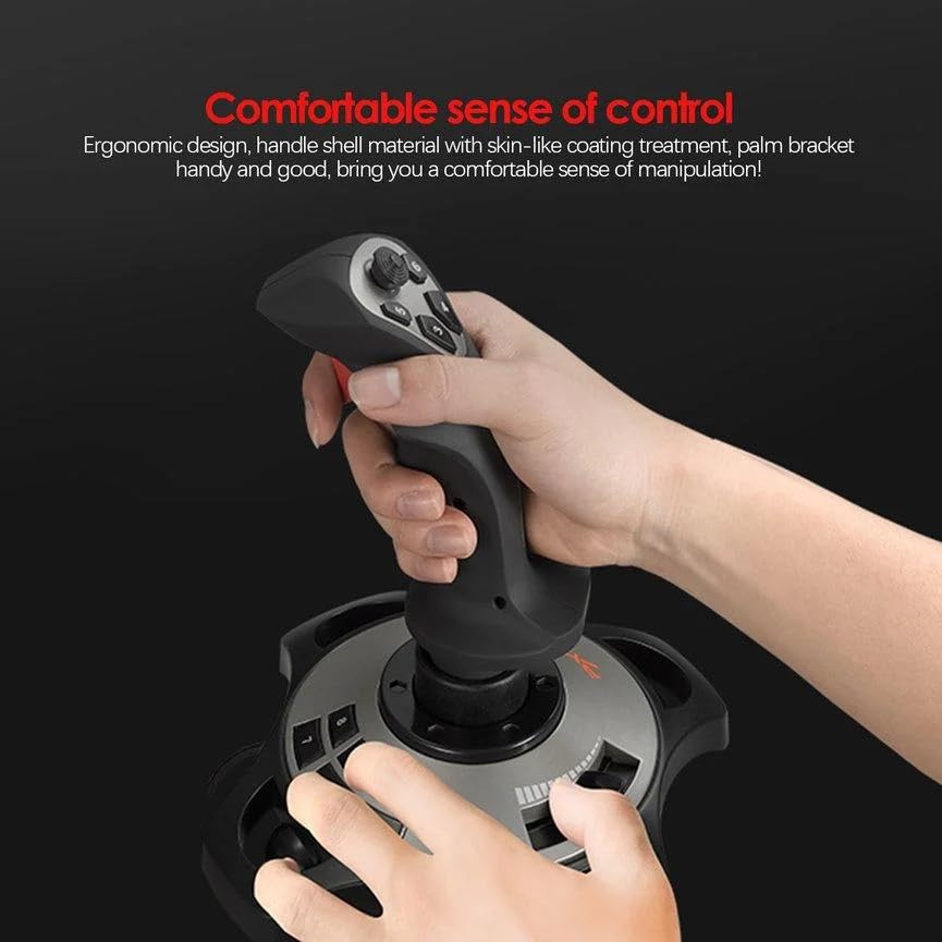 AIBOWEY Joystick Flight Simulator Gamepad Controller Pc Flight Simulator Cockpit Stick for PC/Desktop
