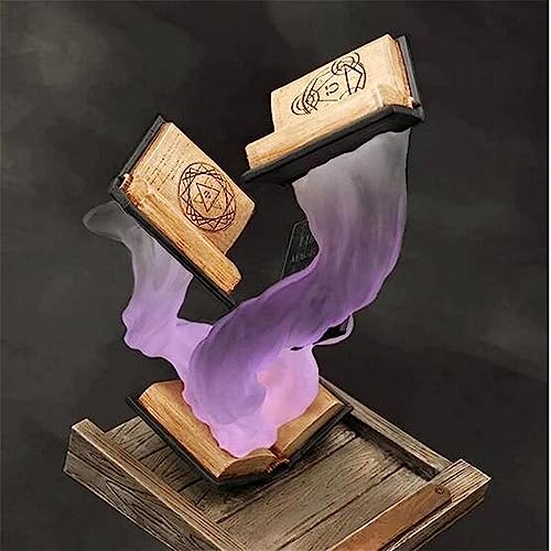 Thyggzjbs Magic Book Dice Tower,Tomes of Magics Dice Tower Magics Dice Tower Big Book Dice Tower Ornaments Clear Ornament Bulbs,Personalized Magic Dice Tower BookCollection (Purple+White) - color: Purple+white