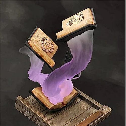 Thyggzjbs Magic Book Dice Tower,Tomes of Magics Dice Tower Magics Dice Tower Big Book Dice Tower Ornaments Clear Ornament Bulbs,Personalized Magic Dice Tower BookCollection (Purple+White) - color: Purple+white